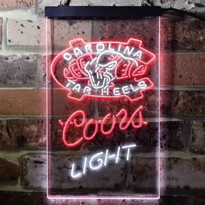 North Carolina Tar Heels Coors Light Neon-Like LED Sign
