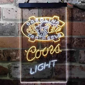 North Carolina Tar Heels Coors Light Neon-Like LED Sign