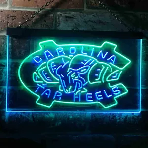 North Carolina Tar Heels Logo 1 Neon-Like LED Sign