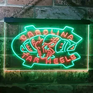 North Carolina Tar Heels Logo 1 Neon-Like LED Sign