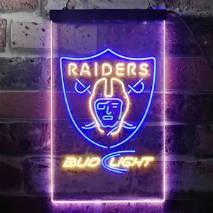 Oakland Raiders Bud Light Neon-Like LED Sign
