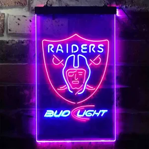 Oakland Raiders Bud Light Neon-Like LED Sign