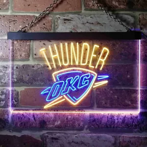 Oklahoma City Thunder Logo Neon-Like LED Sign