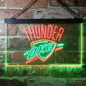 Oklahoma City Thunder Logo Neon-Like LED Sign
