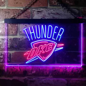Oklahoma City Thunder Logo Neon-Like LED Sign