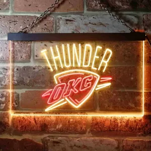 Oklahoma City Thunder Logo Neon-Like LED Sign