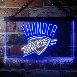 Oklahoma City Thunder Logo Neon-Like LED Sign
