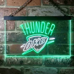 Oklahoma City Thunder Logo Neon-Like LED Sign