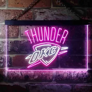 Oklahoma City Thunder Logo Neon-Like LED Sign