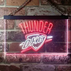 Oklahoma City Thunder Logo Neon-Like LED Sign