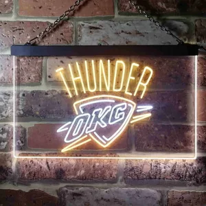 Oklahoma City Thunder Logo Neon-Like LED Sign