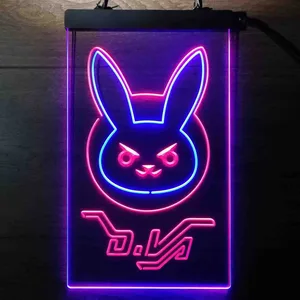 Overwatch Dva Bunny Neon-Like LED Sign