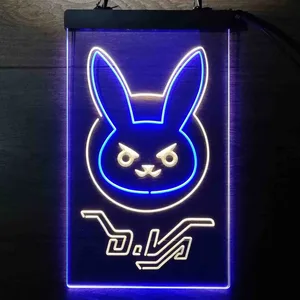 Overwatch Dva Bunny Neon-Like LED Sign