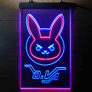Overwatch Dva Bunny Neon-Like LED Sign