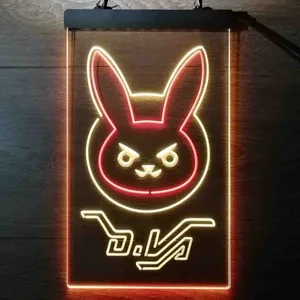 Overwatch Dva Bunny Neon-Like LED Sign
