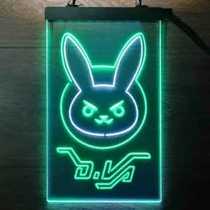 Overwatch Dva Bunny Neon-Like LED Sign