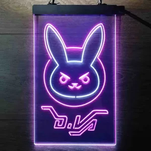 Overwatch Dva Bunny Neon-Like LED Sign