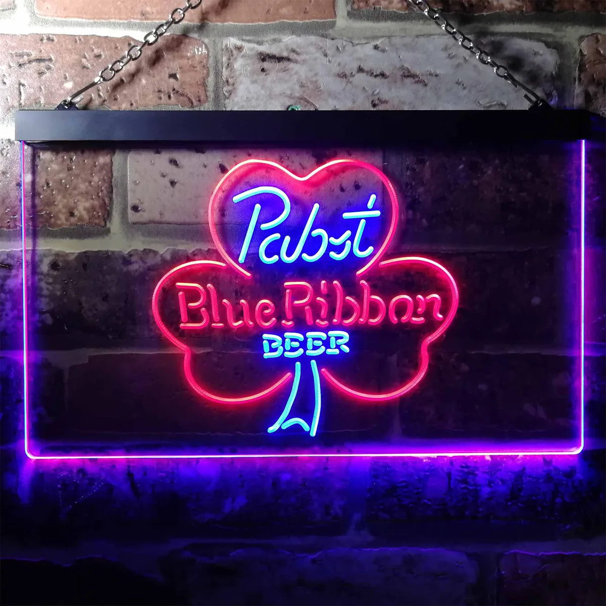 Pabst Blue Ribbon Clover Neon-Like LED Sign