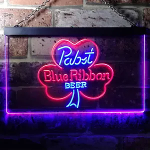 Pabst Blue Ribbon Clover Neon-Like LED Sign