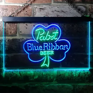 Pabst Blue Ribbon Clover Neon-Like LED Sign