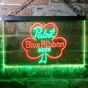 Pabst Blue Ribbon Clover Neon-Like LED Sign