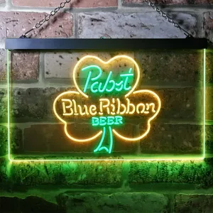 Pabst Blue Ribbon Clover Neon-Like LED Sign
