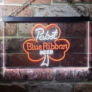 Pabst Blue Ribbon Clover Neon-Like LED Sign