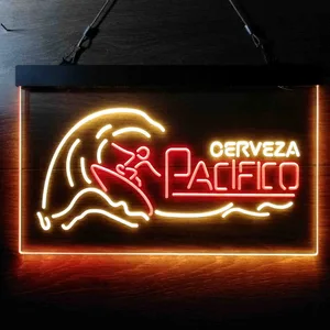 Pacifico Surfer and Waves Neon-Like LED Sign
