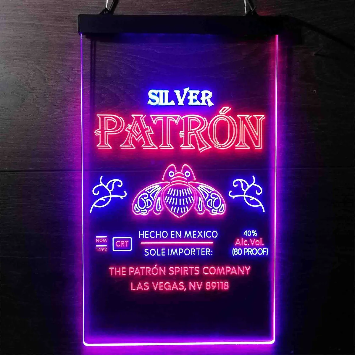 Patron Silver Logo Neon-Like LED Sign