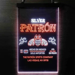 Patron Silver Logo Neon-Like LED Sign