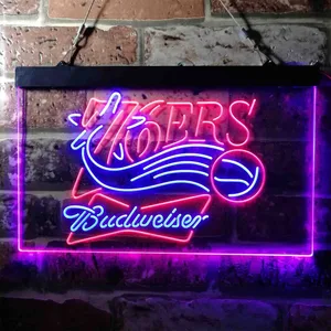 Philadelphia 76ers Budweiser Neon-Like LED Sign