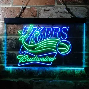 Philadelphia 76ers Budweiser Neon-Like LED Sign