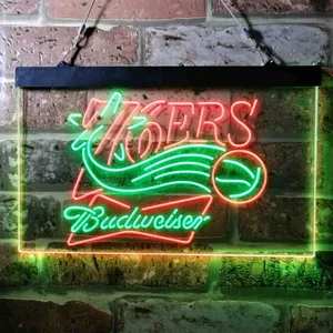Philadelphia 76ers Budweiser Neon-Like LED Sign