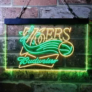 Philadelphia 76ers Budweiser Neon-Like LED Sign