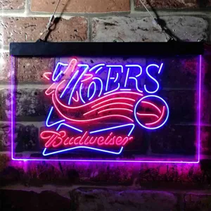 Philadelphia 76ers Budweiser Neon-Like LED Sign
