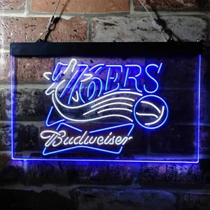 Philadelphia 76ers Budweiser Neon-Like LED Sign