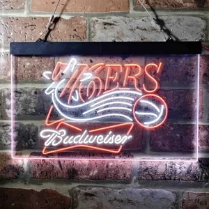 Philadelphia 76ers Budweiser Neon-Like LED Sign