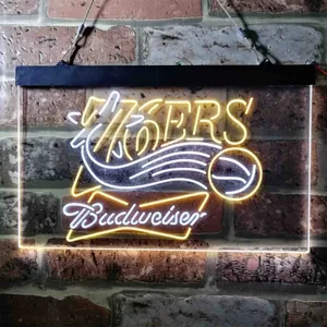 Philadelphia 76ers Budweiser Neon-Like LED Sign