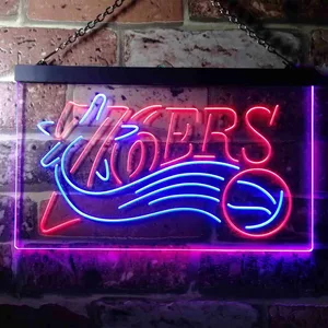 Philadelphia 76ers Logo Neon-Like LED Sign - Legacy Edition