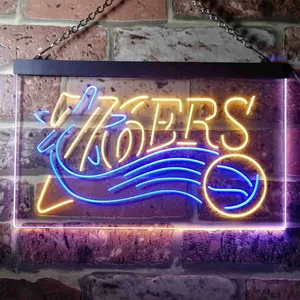 Philadelphia 76ers Logo Neon-Like LED Sign - Legacy Edition
