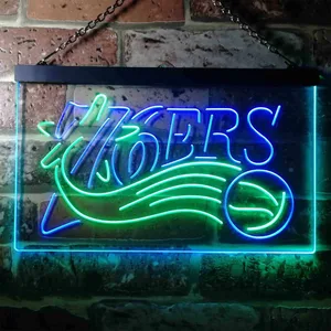 Philadelphia 76ers Logo Neon-Like LED Sign - Legacy Edition