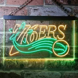 Philadelphia 76ers Logo Neon-Like LED Sign - Legacy Edition