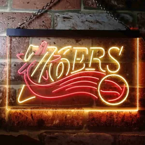 Philadelphia 76ers Logo Neon-Like LED Sign - Legacy Edition