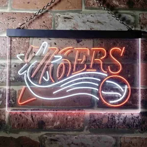 Philadelphia 76ers Logo Neon-Like LED Sign - Legacy Edition