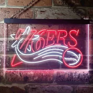 Philadelphia 76ers Logo Neon-Like LED Sign - Legacy Edition