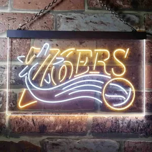 Philadelphia 76ers Logo Neon-Like LED Sign - Legacy Edition