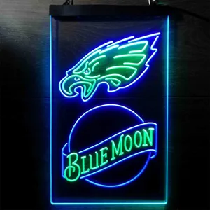 Philadelphia Eagles Blue Moon Neon-Like LED Sign