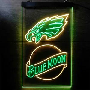 Philadelphia Eagles Blue Moon Neon-Like LED Sign