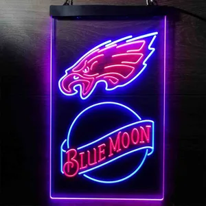 Philadelphia Eagles Blue Moon Neon-Like LED Sign