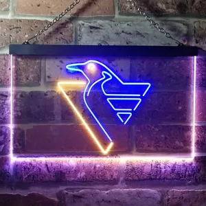 Pittsburgh Penguins Logo 1 Neon-Like LED Sign - Legacy Edition